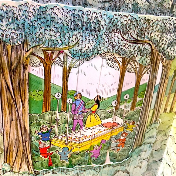 SNOW WHITE AND THE SEVEN DWARFS HARDCOVER COLORFUL POP UP BOOK VTG 90’s - Picture 11 of 16